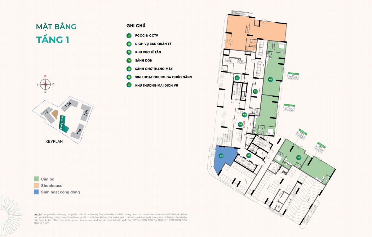 mặt bằng thiết kế căn hộ Destino Centro 1