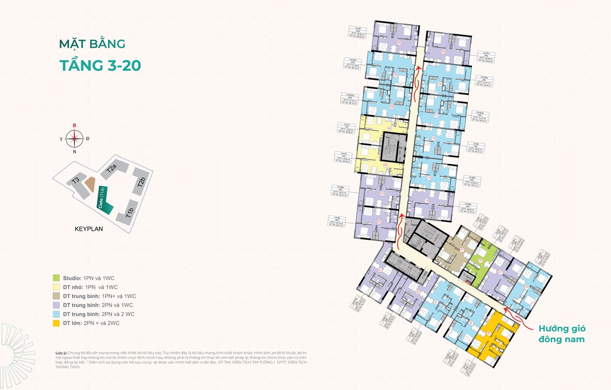 mặt bằng thiết kế căn hộ Destino Centro 22