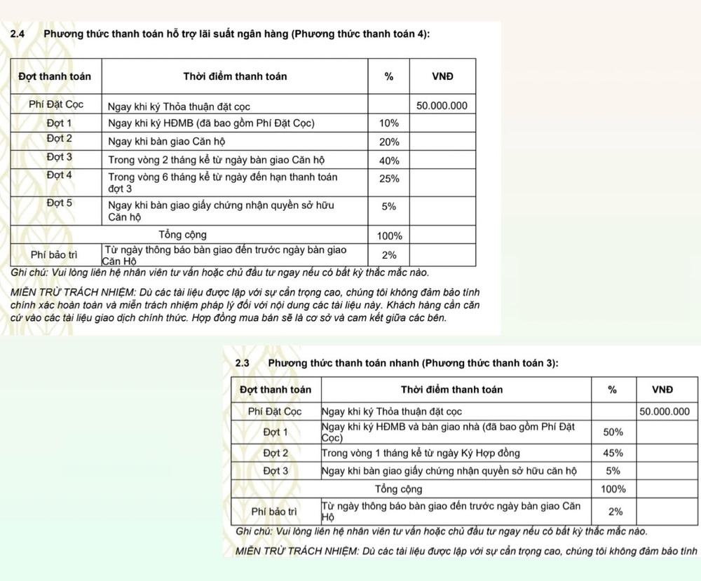 thanh toán căn hộ the habitat bình dương